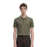 Anthony Jackson Premium Erkek Triko Polo Tişört, Alberto (Haki, XL)
