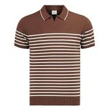 Anthony Jackson Premium Erkek Triko Polo Tişört Emiliano (Kahverengi, S)