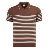 Anthony Jackson Premium Erkek Triko Polo Tişört Emiliano (Kahverengi, XL)