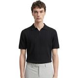 Anthony Jackson Premium Erkek Triko Polo Yaka T-Shirt Ravello - Siyah - 2XL
