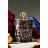 Anthropologie Amelie Vanilla & Dark Plum Kapaklı Cam Mum 50 Saat - Lila