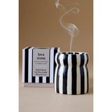 Anthropologie Paddywax Cabana Çizgili Seramik Kavanoz Mum 184G - Siyah
