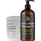 Anti-Cellulite Massage Oil 240 ml Masaj Yağı + Smarter Curcumin Fatburner Masaj Kremi 130 gr