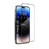 [ANTİ STATİC EKRAN KORUYUCU] For iPhone 13-13pro-14-16E ile uyumlu Ekstra HD Kırılmaz Cam Tam Kaplayan Su İtici Safir Ekran Koruyucu + Uygulama Bezleri (Şeffaf,13-13pro-14-16E)