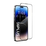 [ANTİ STATİC EKRAN KORUYUCU] For iPhone 16PLUS ile uyumlu Ekstra HD Kırılmaz Cam Tam Kaplayan Su İtici Safir Ekran Koruyucu + Uygulama Bezleri (Şeffaf, 16PLUS)