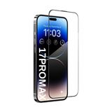 [ANTİ STATİC EKRAN KORUYUCU] For iPhone 17ProMax ile uyumlu Ekstra HD Kırılmaz Cam Tam Kaplayan Su İtici Safir Ekran Koruyucu + Uygulama Bezleri (Şeffaf,17ProMax)