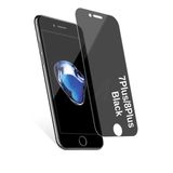[ANTİ STATİC EKRAN KORUYUCU] For iPhone 7Plus 8Plus Siyah ile uyumlu Ekstra HD Kırılmaz Cam Tam Kaplayan Su İtici Safir Ekran Koruyucu + Uygulama Bezleri (Şeffaf, 7Plus 8Plus Siyah)