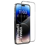 [ANTİ STATİC EKRAN KORUYUCU] For iPhone XSMAX/11PROMAX ile uyumlu Ekstra HD Kırılmaz Cam Tam Kaplayan Su İtici Safir Ekran Koruyucu + Uygulama Bezleri (Şeffaf, XSMAX/11PROMAX)