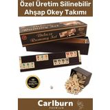 Antibakteriyel Kir Tutmayan Çizilmeye Dayanıklı Silinebilir Gold Ahşap Ev Kafe Okey Takımı