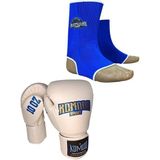 AntiFight Boks Eldiveni 10 Oz /kick Boks,muay Thai Ayak Çorabı - Mavi - Beyaz