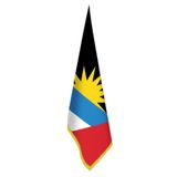 Antigua ve Barbuda Bayrağı -Ofis -Makam-Toplantı Odaları - Saçaklı Makam Bayrağı