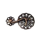 Antik Bakır 50 Adet Zamak Çengel Kilit 56x33 mm - Yuvarlak, Karşılıklı Mobilya, Dolap, Sandık