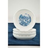 Antik Blue 4 Parça Porselen Lokumluk/çerezlik - 10 cm