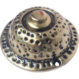 Antik Bronze Yuvarlak Kapı Zili, Parlak Sarı/siyah