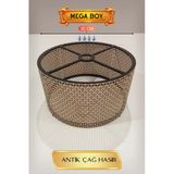 Antik Çağ Hasır Lambader Başlığı 35 Cm Mega Boy