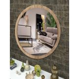 Antik Çam 50 Cm Duvar Banyo Holl Wc Aynası Atlantik Çam