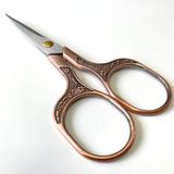 Antik Desenli Dikiş ve Nakış Makası 12.5 cm Bakır 53920 - Standart - 001-Renkli