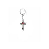 Antik Eskitme Red Dot Haç Figürlü Unisex Anahtarlık – Metal Gotik Ve Vintage Aksesuar