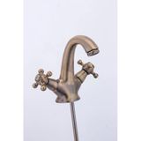 Antik Gold Lavabo Bataryası Eskitme Musluk Batarya Klasik Özel Tasarım Armatür Banyo Musluk