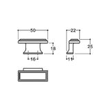 Antik Gümüş Rengi 16 mm Klasik Kulp - 1BW-Beyaz - Ahşap