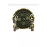 Antik Kurna Musluğu Seti İkili Hamam Tası Antik Gold Pirinç Kurna Takımı