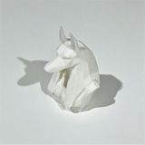 Antik Mısır Anubis Biblo Büst Beyaz 12 Cm