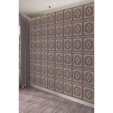 Antik Rose Kare Motifli Tekstil Duvar Kağıdı, 400 x 280