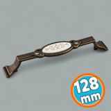 Antik Sarı Metal Kulp (128 Mm - 12.8 Cm) Mobilya Mutfak Çekmece Dolap Kulpu Kulbu Eskitme Kulpları