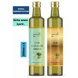 Antik Şifa Çam Kozalağı Sirkesi Ve Alıç Sirkesi ( 250 Ml + 250 Ml) - Doğal Fermente
