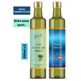 Antik Şifa Çam Kozalağı Sirkesi Ve Elma Sirkesi ( 250 Ml + 250 Ml) - Doğal Fermente