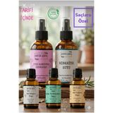 Antik Şifa Doğal Saç Bakım Yağı Ve Doğal Biberiye Suyu Seti, Argan, Jojoba, Çam Terebentin Yağı, Biberiye Suyu
