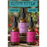 Antik Şifa Kuşburnu Çekirdeği, Üzüm Çekirdeği Ve Nar Çekirdeği Yağı (3X20ML)-%100 Saf Doğal Sabit Yağ Seti