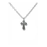 Antik Tasarım Haç Figürlü Unisex Kolye – 60 Cm Zincirli, Zamak Metal Vintage Dini Temalı Takı