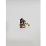 Antika Cloisonne Minyatür Baykuş Anahtarlık 3,7x2,3cm 153