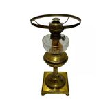 Antika Kristal Detaylı Pirinç Gaz Lambası 50 Cm
