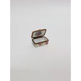 Antika Limoges Porselen Minyatür Kutu 3,5x2,8cm 100