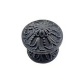 Antika Tarz Dekoratif Pirinç Çiçekli Kapı Tokmağı - 80 Mm Çap, Oksit FRTKGT55TK-TK-CNT-ATPCKTOO