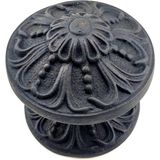 Antika Tarz Dekoratif Pirinç Çiçekli Kapı Tokmağı - 80 mm Çap, Oksit Nemere Home