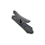 Antika Tarz Dekoratif Pirinç Çiçekli Pencere Kolu - 165X38 Mm, Oksit - Lisinya
