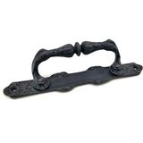 Antika Tarz Dekoratif Pirinç Dar Yan Çekme Kapı Kolu - 225X37 Mm, Oksit - 0