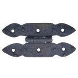 Antika Tarz Dekoratif Pirinç Düğmeli Menteşe - 117x57 Mm, Oksit FRTKGT55TK-TK-CNT-ATPBMAXO
