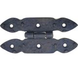 Antika Tarz Dekoratif Pirinç Düğmeli Menteşe - 117X57 Mm, Oksit Nemere Home - Çok Renkli