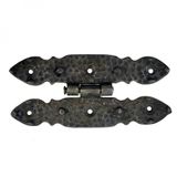 Antika Tarz Dekoratif Pirinç Düğmeli Menteşe - 142X69 Mm, Oksit - Lisinya