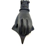 Antika Tarz Dekoratif Pirinç El Kapı Tokmağı, Taktak - 167X75 Mm, Oksit - 167 x 75 mm