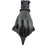 Antika Tarz Dekoratif Pirinç El Kapı Tokmağı, Taktak - 167X75 Mm, Oksit Midastech