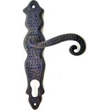 Antika Tarz Dekoratif Pirinç Ferforje Oda Kapı Kolu - 210X43 Mm, Oksit Midastech