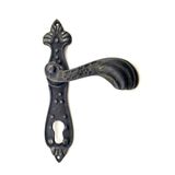 Antika Tarz Dekoratif Pirinç Mevlana Yale Kapı Kolu - 228X48 Mm, Oksit - Lisinya