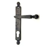 Antika Tarz Dekoratif Pirinç Misket Oda Kapı Kolu - 245X34 Mm, Oksit Vitrin