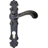 Antika Tarz Dekoratif Pirinç Okyanus Banyo Kapı Kolu - 230X46 Mm, Oksit Midastech