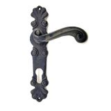 Antika Tarz Dekoratif Pirinç Okyanus Yale Kapı Kolu - 230x46 Mm, Oksit FRTKGT55TK-TK-CNT-ATDLOKKOY